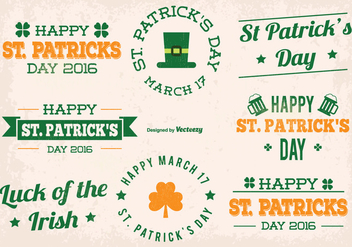 St Patrick Day Vector Labels - Free vector #353893
